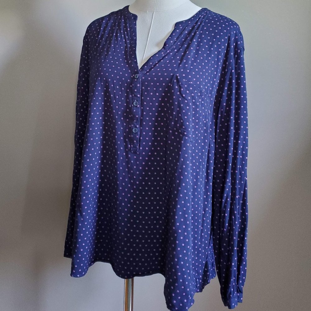 Long Sleeve GAP Factory XL Printed Blouse